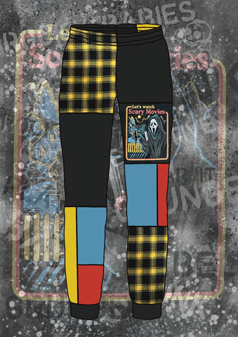Custom Adult Scary Movie Patchwork Pants