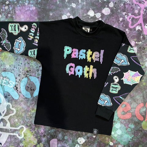 Pastel Goth printed skate top 4-5